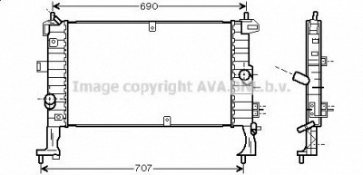 AVA QUALITY COOLING ol2346 -  Радиатор, охлаждение двигателя